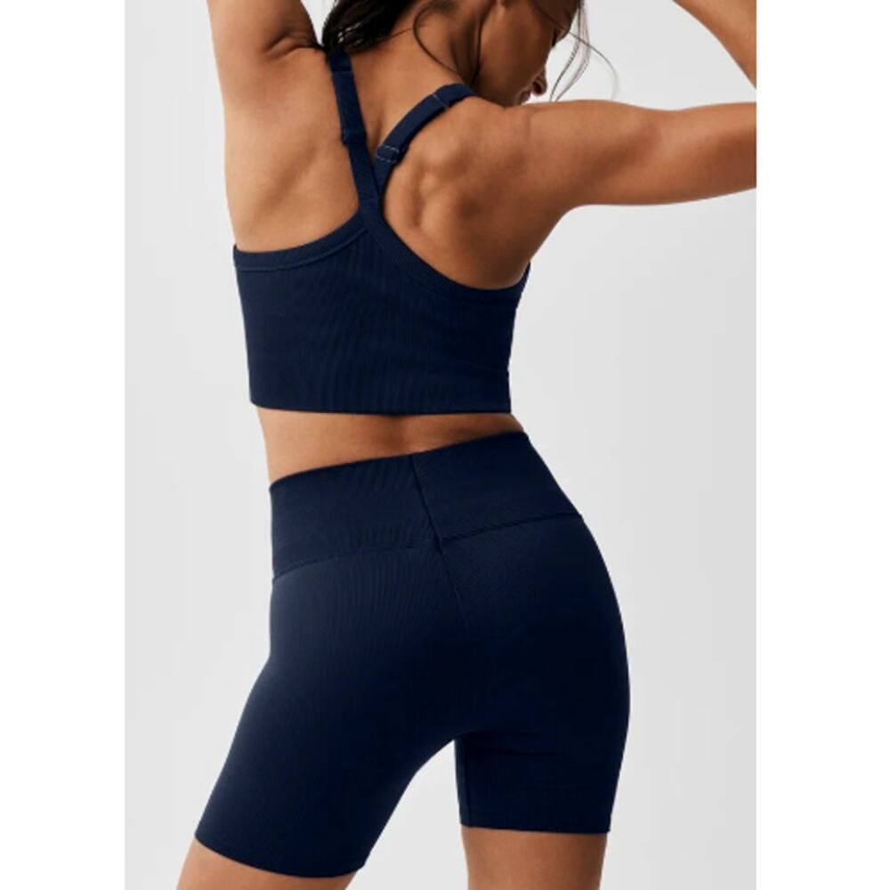 Alo Yoga Navy Seamless Ribbed Favorite Bra Tank Size XS - Picture 2 of 9